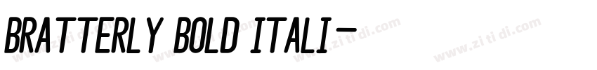 Bratterly Bold Itali字体转换